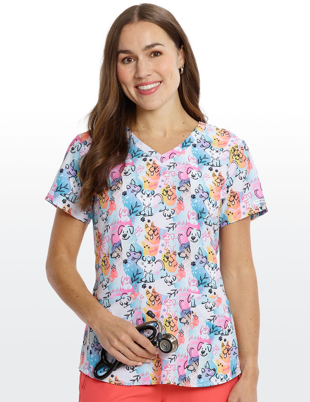 VAC-Animal-Print-Scrub-Top-Bohemabark