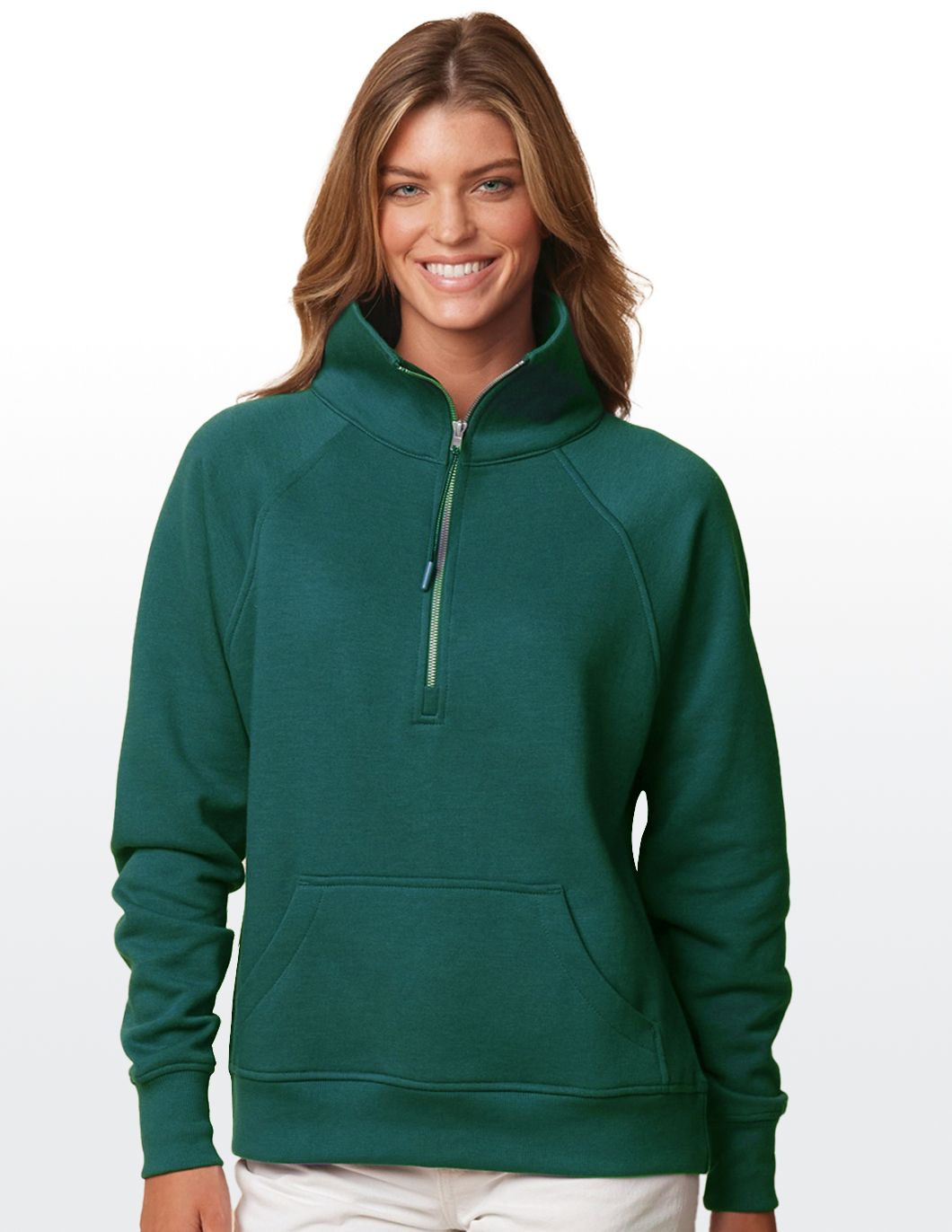 Polaire Green Soda Femme – Demi-zip Verte – Taille L – Très Bon état