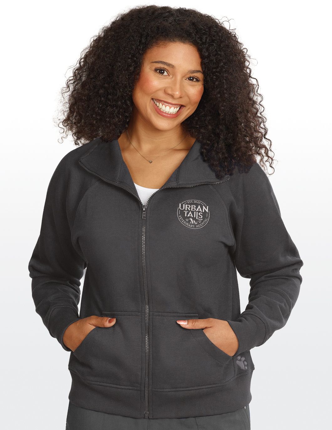 Enza Cadet Collar Full Zip Jacket