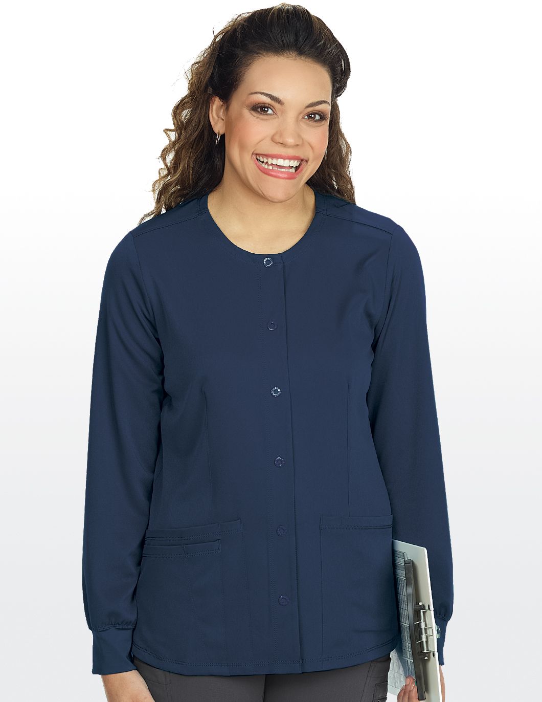 HH Works Snap Front Round Neck Warm Up Jacket